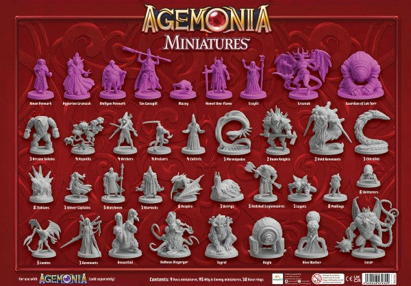 Pegasus Agemonia Miniaturenset – Brettspiel, 1–4 Spieler, ab 14 Jahren, 60 Min., EN