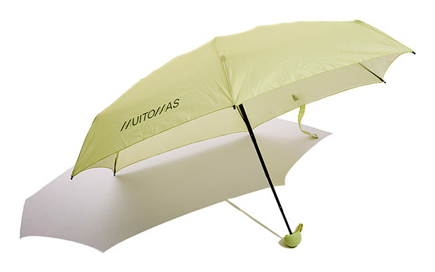 Muitomas Taschenschirm UMBRELLAGN – L 17,5 cm – grün – mit Hülle, Soft-Touch-Griff