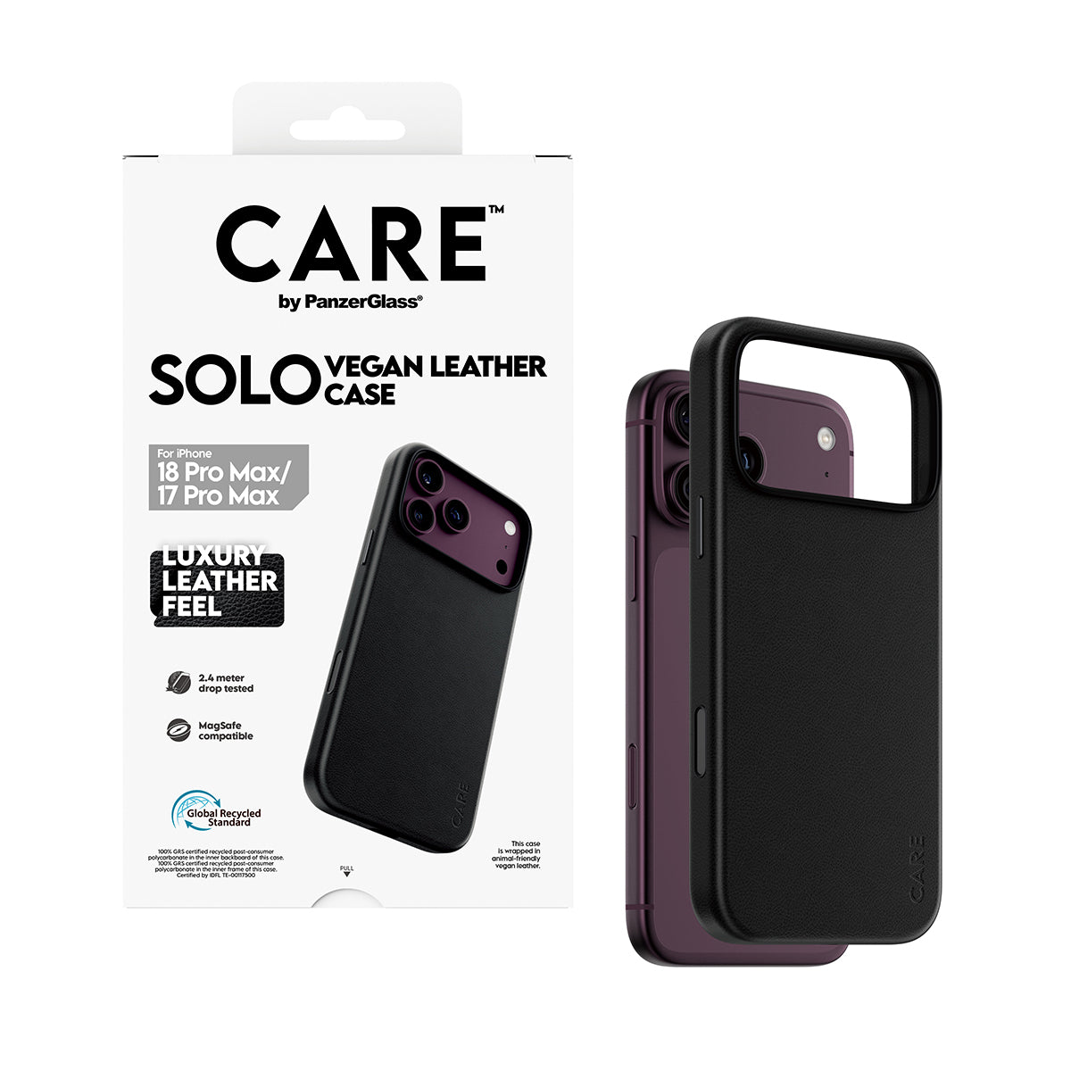 PanzerGlass CARE Solo Backcover – für Apple iPhone 18 Pro Max / iPhone 17 Pro Max, bis 2,4 m sturzsicher