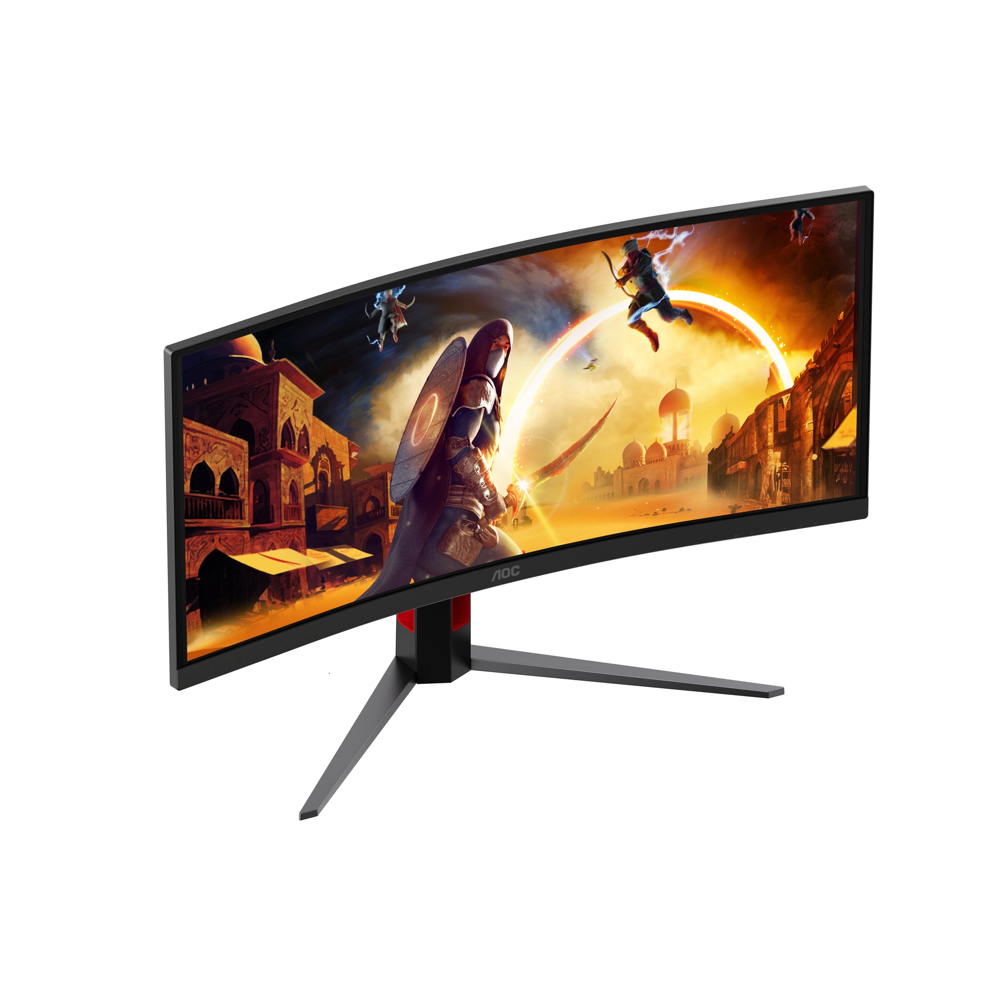 AOC CU34G4ZCA – 34" Gebogener 1500R, 3440 × 1440 (UWQHD), VA, 250 Hz, USB-C 90 W, DisplayHDR 400