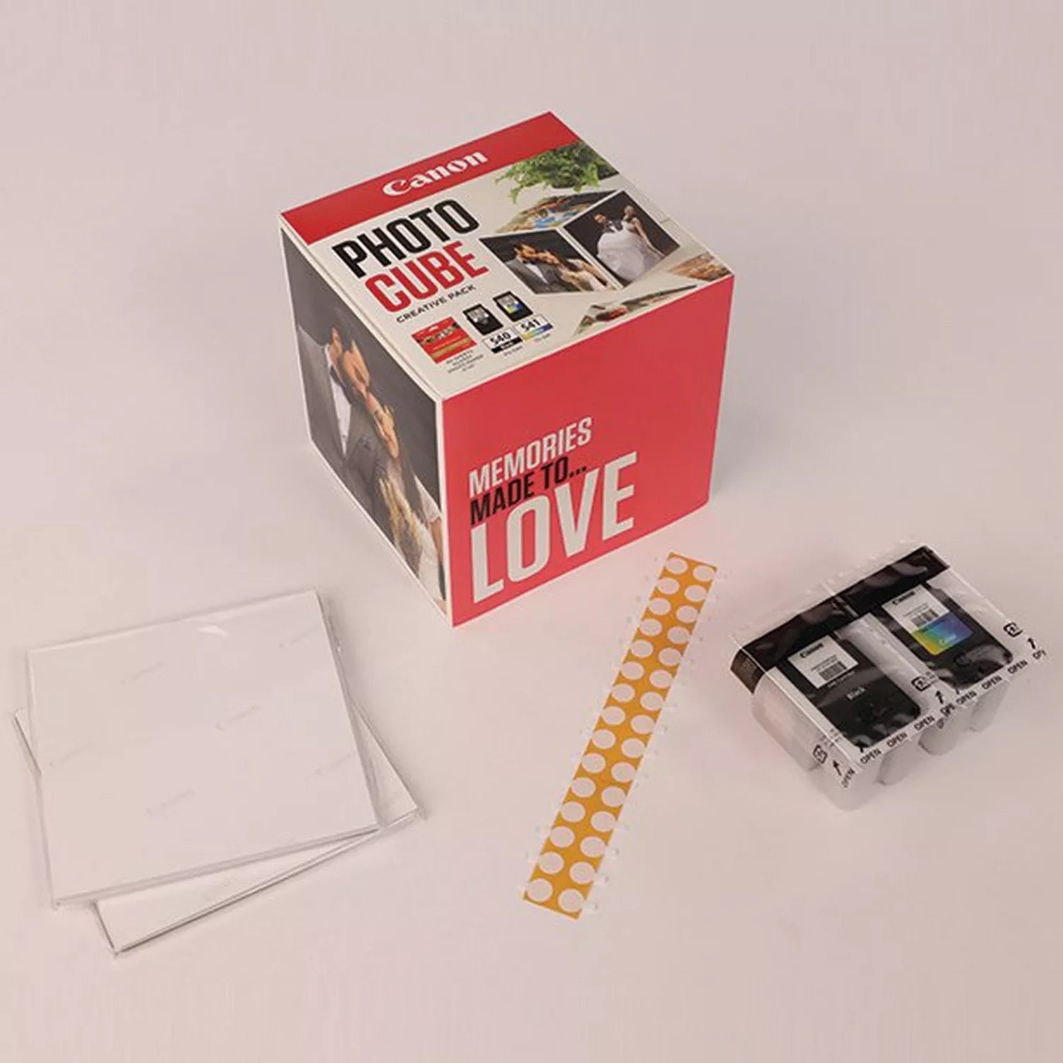 Canon Tintenpatronen-Multipack PG-540/CL-541 Photo Cube, mit 5" × 5" Fotopapier – für PIXMA