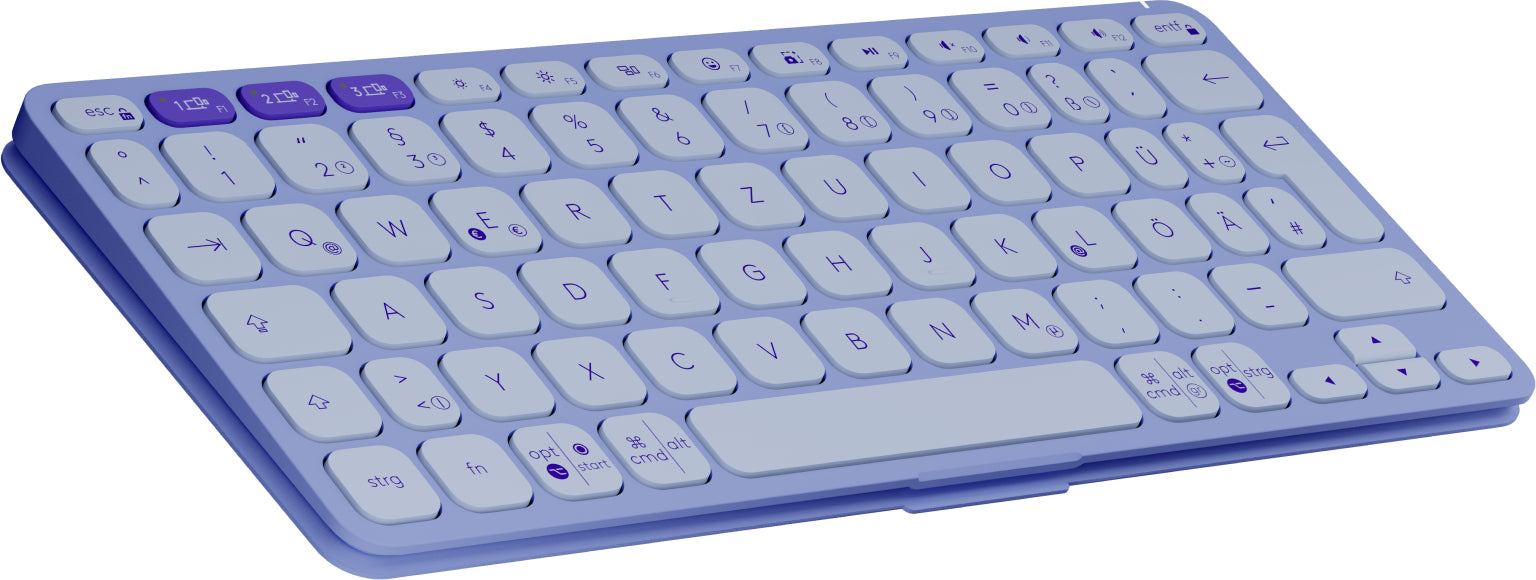 Logitech Keys-To-Go 2 – Tastatur, QWERTZ (DE), Mini, Schere, Bluetooth, Lila