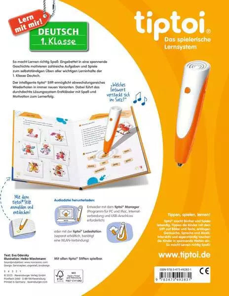 Ravensburger Lernbuch – Tiptoi Lern mit mir Deutsch 1. Klasse, Hardcover, 40 Seiten, Deutsch, 6–7 Jahre