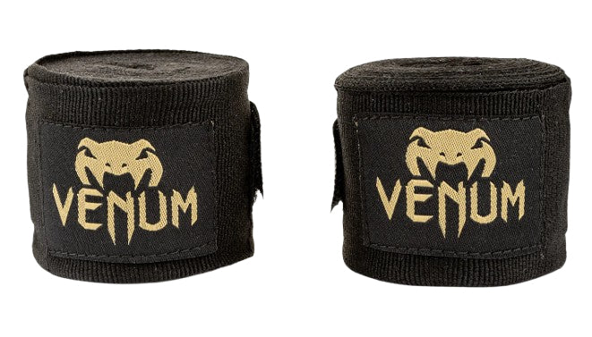 Venum Boxbandagen Kontact – 4 m – Baumwolle, Schwarz/Gold