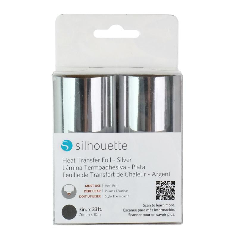 Silhouette Bastelfolie – 2 Stück – Silber – 76 × 10000 mm – für Curio 2