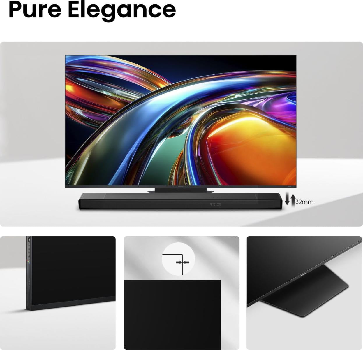 Hisense 65UR9DS – 65" TV – 4K UHD – Mini-LED – VIDAA – 170 Hz – Dolby Vision, HDR10+