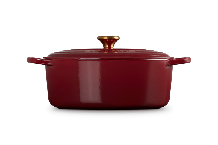Le Creuset Kochtopf Signature Bräter – 6,3 l, Gusseisen, Emaille, für Induktion, Gas, Glaskeramik u. a.