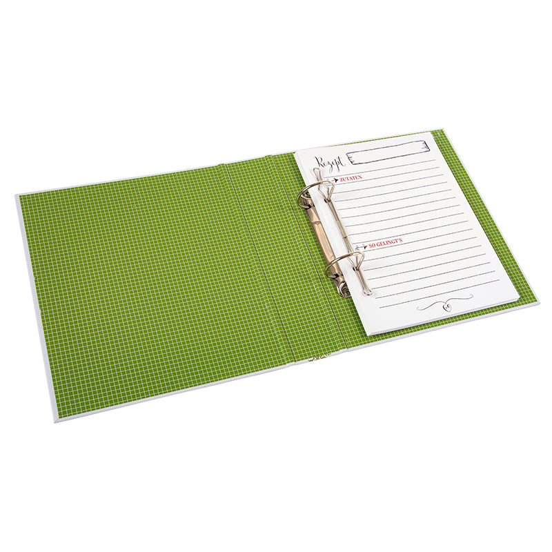 Goldbuch Rezeptordner, 210 × 220 mm, liniert, Hardcover, 50 Seiten – Wildblumen, Weiss