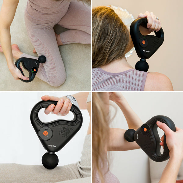 Bodi-Tek Massagepistole – Schwarz, Perkussionsmassage, Akkubetrieb, 4 Programme