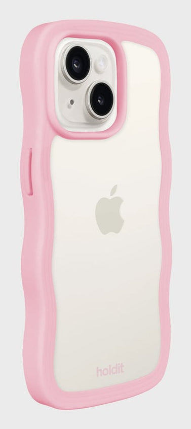HoldIt Wavy Case – Backcover – für Apple iPhone 17, TPU, Pink