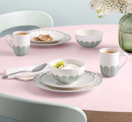 Villeroy & Boch Fleur Müslischale – Porzellan, Grün, 4 Stück