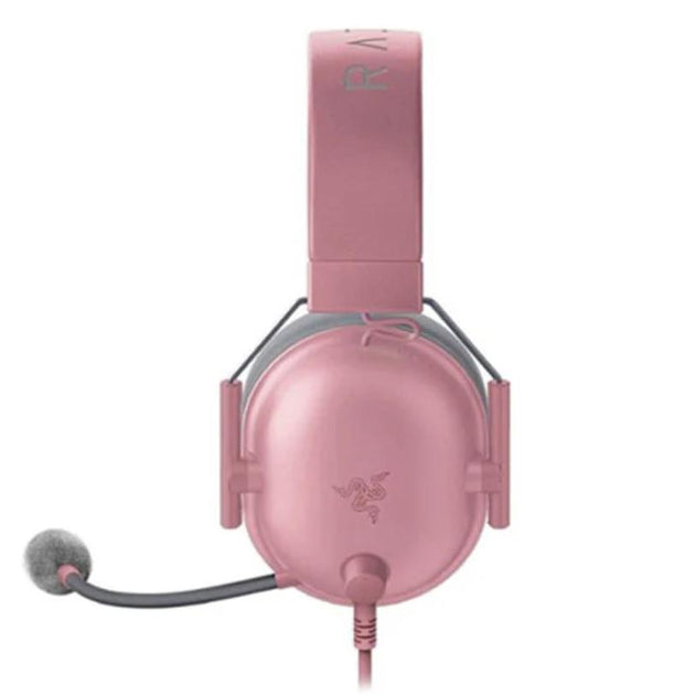 Razer BlackShark V2 X Gaming-Headset – Over-Ear, Stereo, Kabelgebunden, 3,5 mm Klinke, Grau/Pink