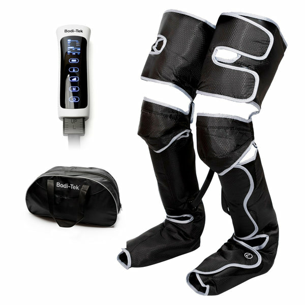 Bodi-Tek Massagegerät – Schwarz, 1400 g, Kompressionsmassage, Vibrations- und Wärmefunktion, für Beine