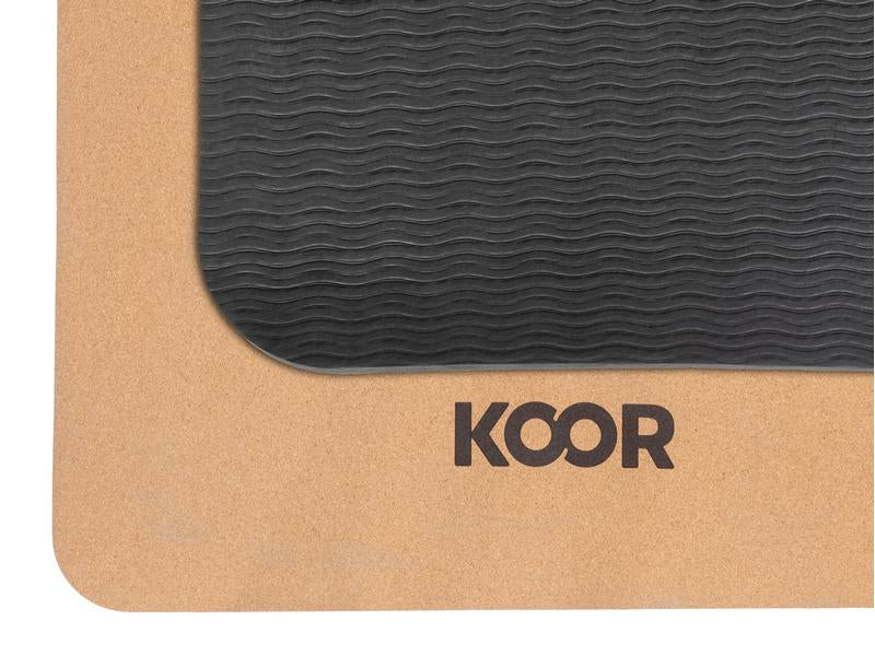 KOOR Yoga-Matte, 183 × 61 × 0,4 cm – Braun, Kork