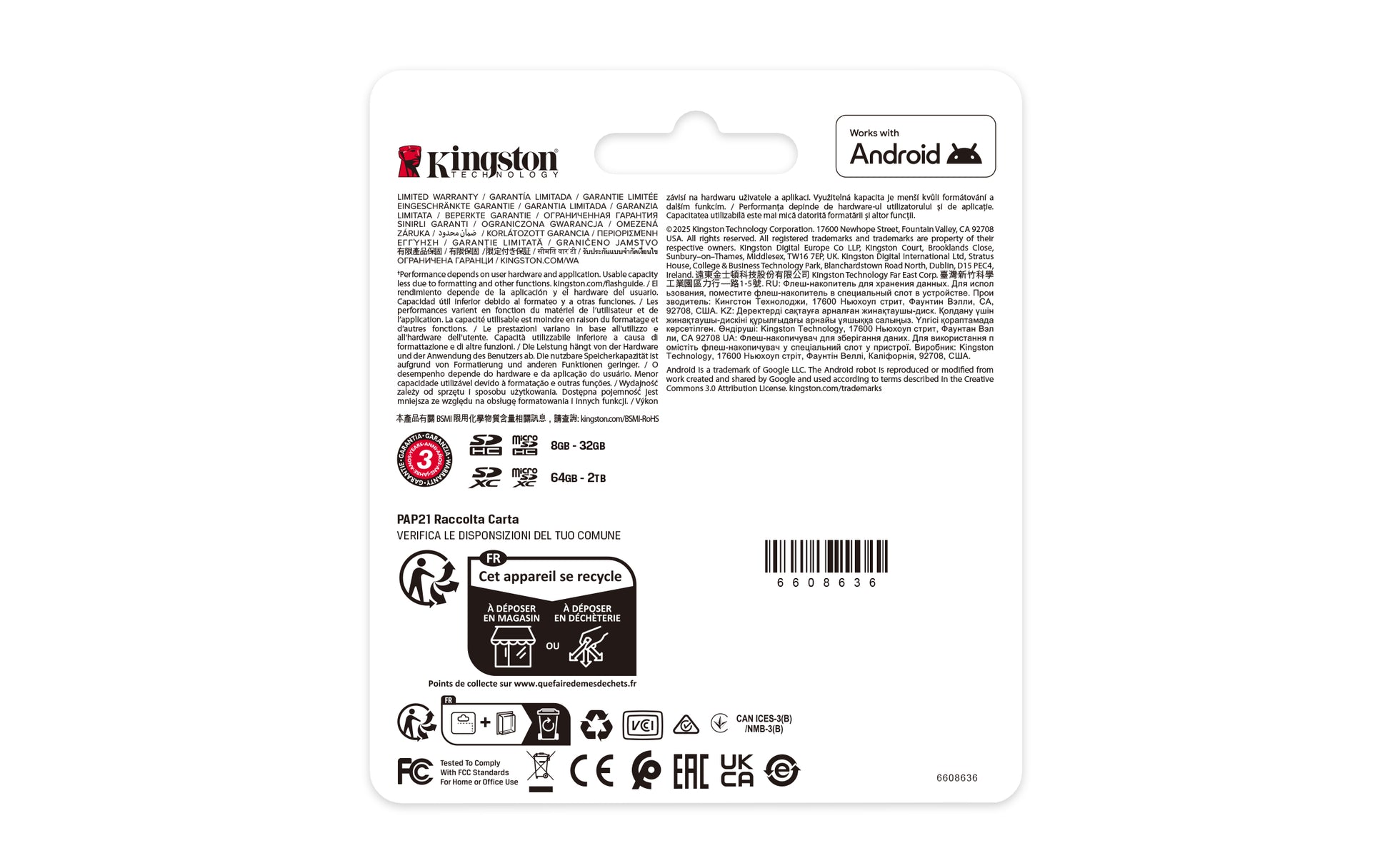 Kingston Technology Kingston microSDXC 128 GB – UHS-I, Klasse 10, U3, V30, A1, 100/80 MB/s, ohne Adapter