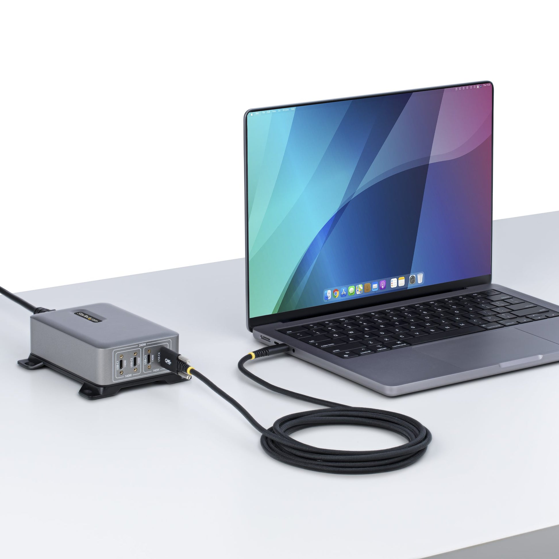 StarTech.com USB-C auf USB-C Kabel – USB 2.0 (480 Mbit/s) – 2 m – PD 240 W – Geflochten – Schwarz