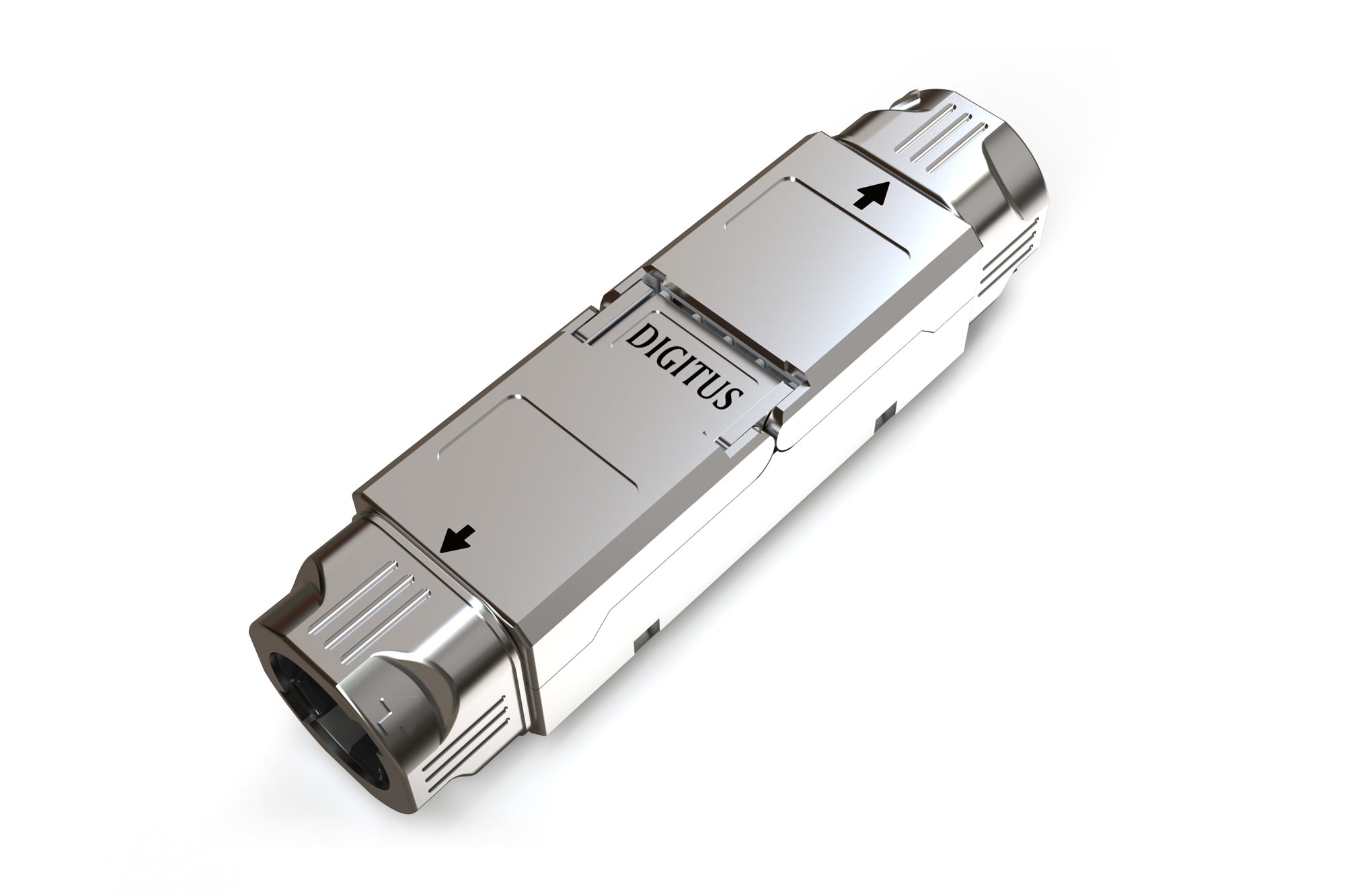 Digitus Cat6a Kupplung – geschirmt, Edelstahl, Nickel/Zink, 72,8×11,7×14,5 mm, 1 Stück