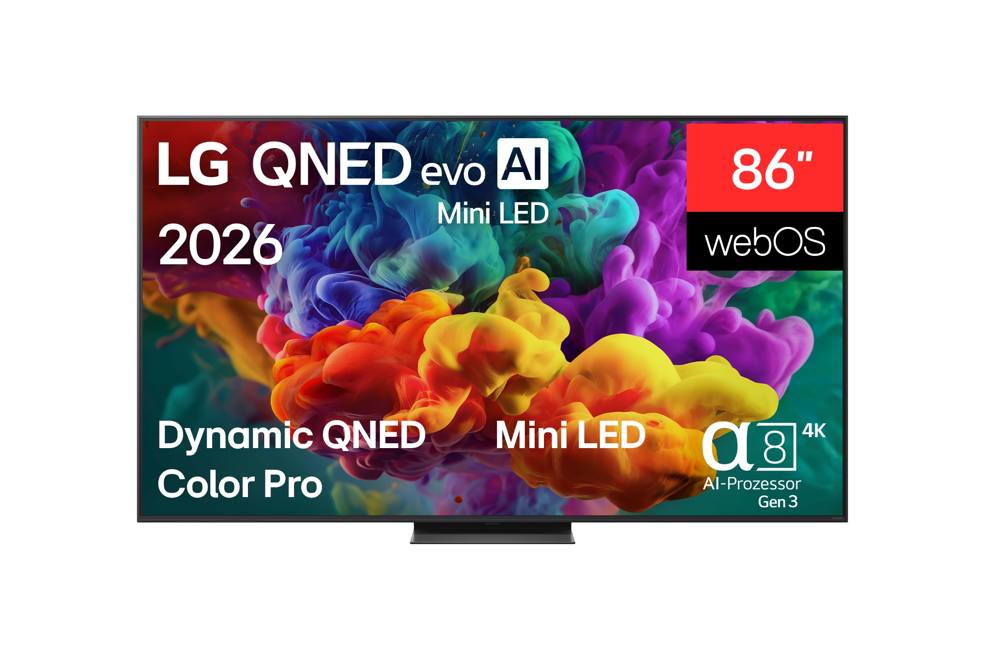 LG 86QNED86B6B – 86" Fernseher – 4K UHD – QNED MiniLED – webOS 26 – 120 Hz – Dolby Vision
