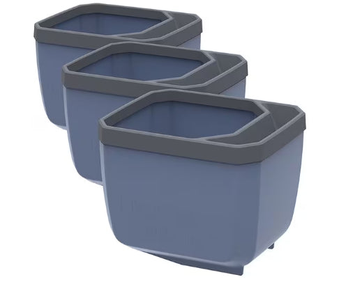 Gusta Garden HERBS BUDDY Kräutertopf – 10500 ml – Kunststoff, Blau, 3-teilig