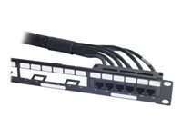 APC Netzwerkkabel – 15,2 m, 6×RJ45, Schwarz, Cat6, UTP, CMR