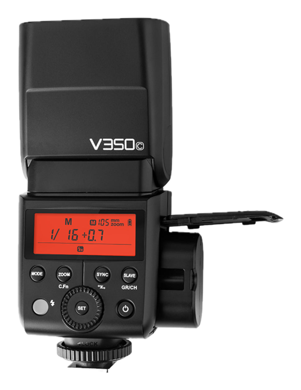 Godox V350O Blitzgerät – Li-Ion 2000 mAh, Leitzahl 36, HSS, TTL – für Olympus, Panasonic – Schwarz