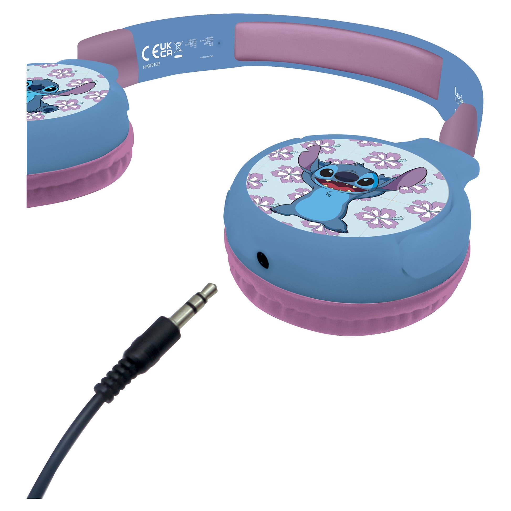 Lexibook HPBT010D Kinderkopfhörer – Over-Ear, Stereo, Kabel + BT, 3,5 mm & USB-C, Blau