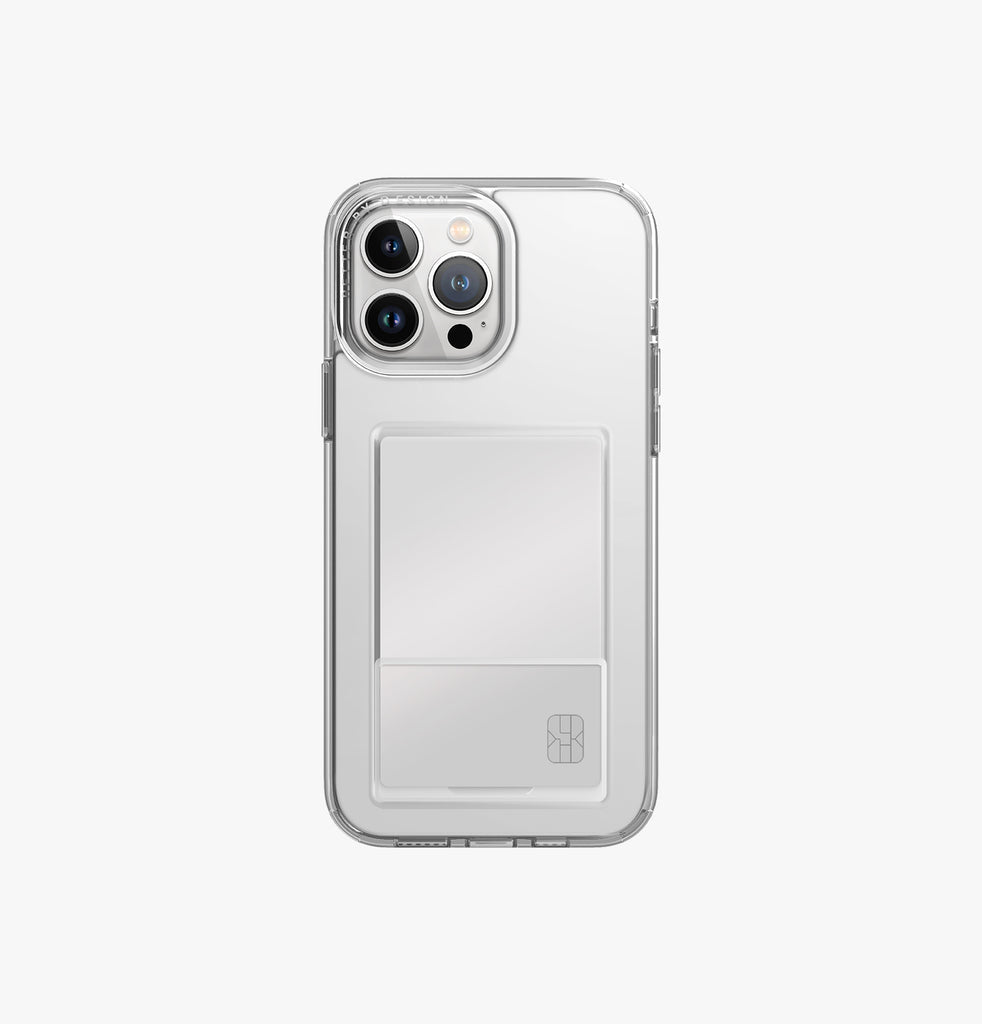 Uniq Backcover – für Apple iPhone 15 Pro – transparent – TPU, mit Kartenfach