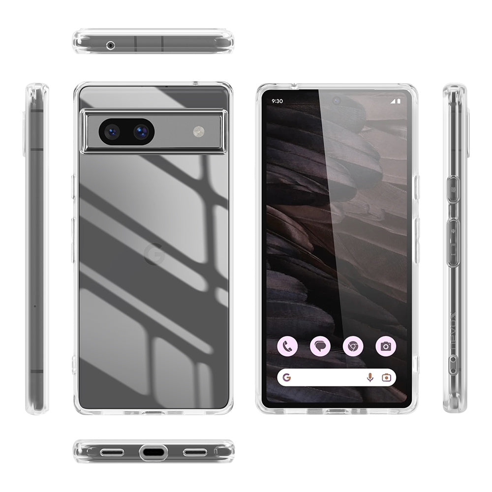 nevox StyleShell SHOCKFlex – Backcover – für Google Pixel 8, Transparent, schmutzabweisend, kratzresistent, sc
