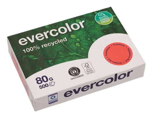 Clairefontaine Kopierpapier – A4, 80 g/m², Himbeerrot – für Inkjet/Laser/Kopierer – FSC – 500 Blatt