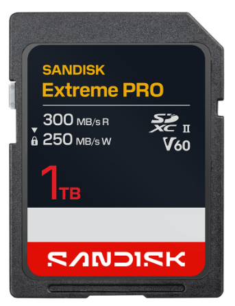 SanDisk Extreme PRO SDXC 1 TB – UHS-II, 300/250 MB/s