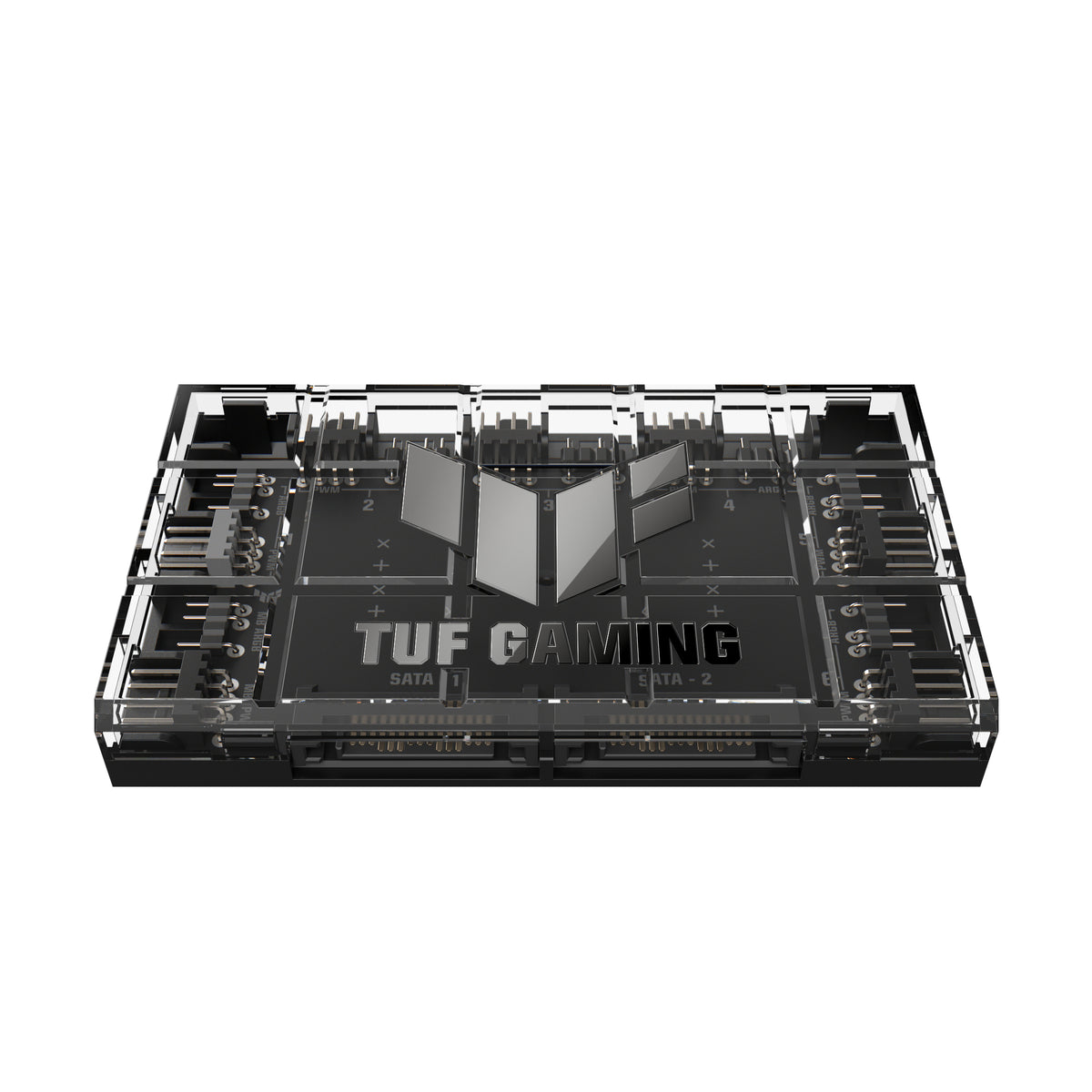 ASUS Lüfter-Hub – 6×4-polig, 6×ARGB, SATA, Schwarz, 115×69×17,7 mm