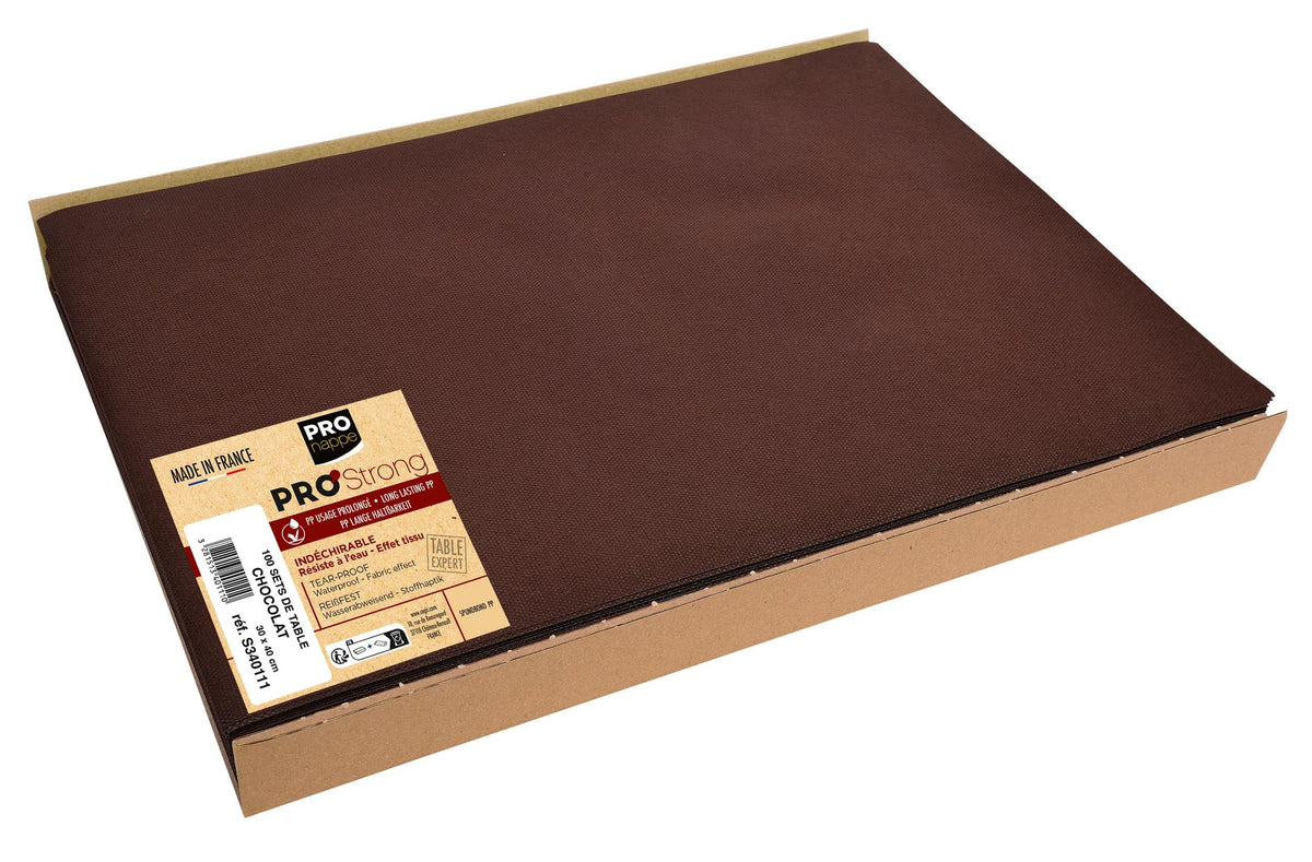 PRONAPPE Tischset – PP-Vlies, Schokolade, 40,5 × 30 cm – 100er-Set