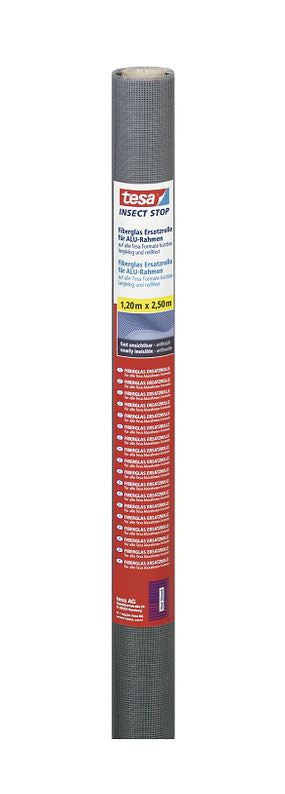 TESA Fliegengitter-Nachfüllrolle – 250 × 120 cm, Glasfaser, Anthrazit, für Türen