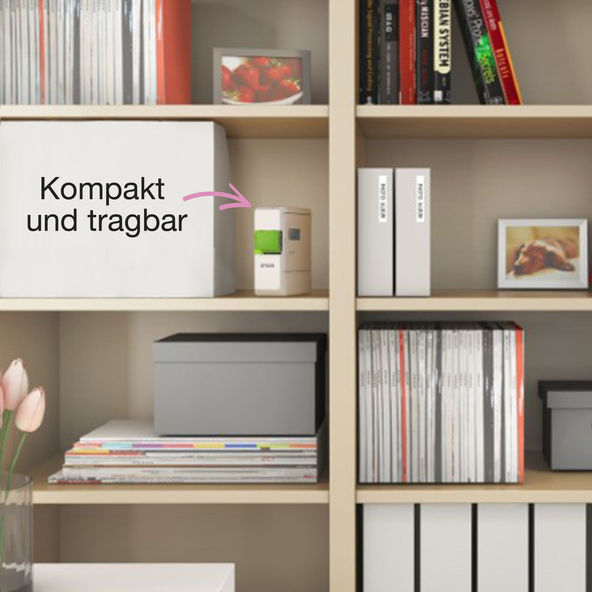 Epson LW-C410 – Beschriftungsgerät, bis 18 mm, 180×180 dpi, 9 mm/s, Bluetooth, Autoabschneider