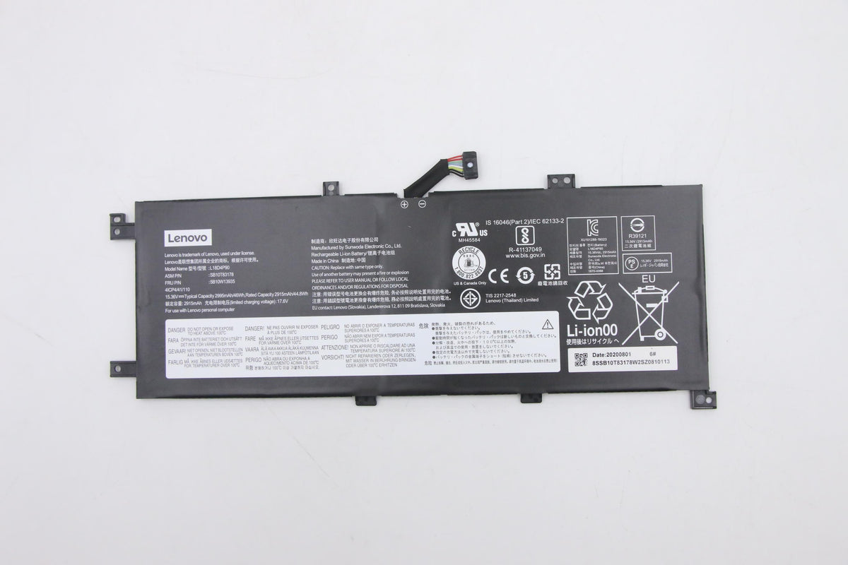 Lenovo Notebook-Akku – für Lenovo – 45 Wh, 15,36 V – Schwarz