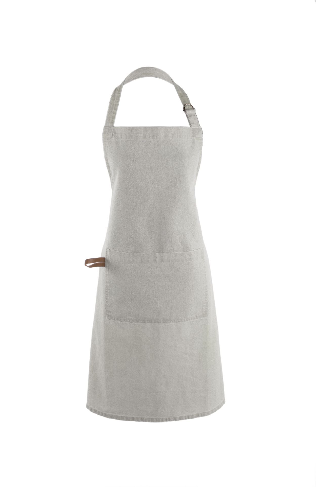 Tiseco Kochschürze – L: 85 cm, Baumwolle, Grau