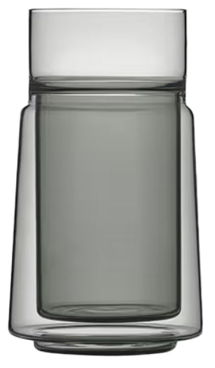 JACOB JENSEN Trinkglas – 330 ml, Ø 8,4 cm, Borosilikatglas, Schwarz, doppelwandig, spülmaschinenfest