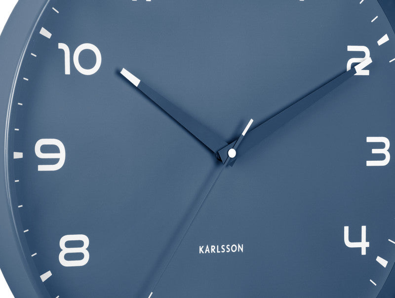 Karlsson Wanduhr Orgullo, Blau, Aluminium
