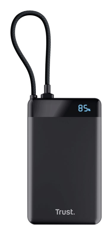 Trust Fiera Powerbank 10'000 mAh – 20 W PD, 2× USB-C, schwarz