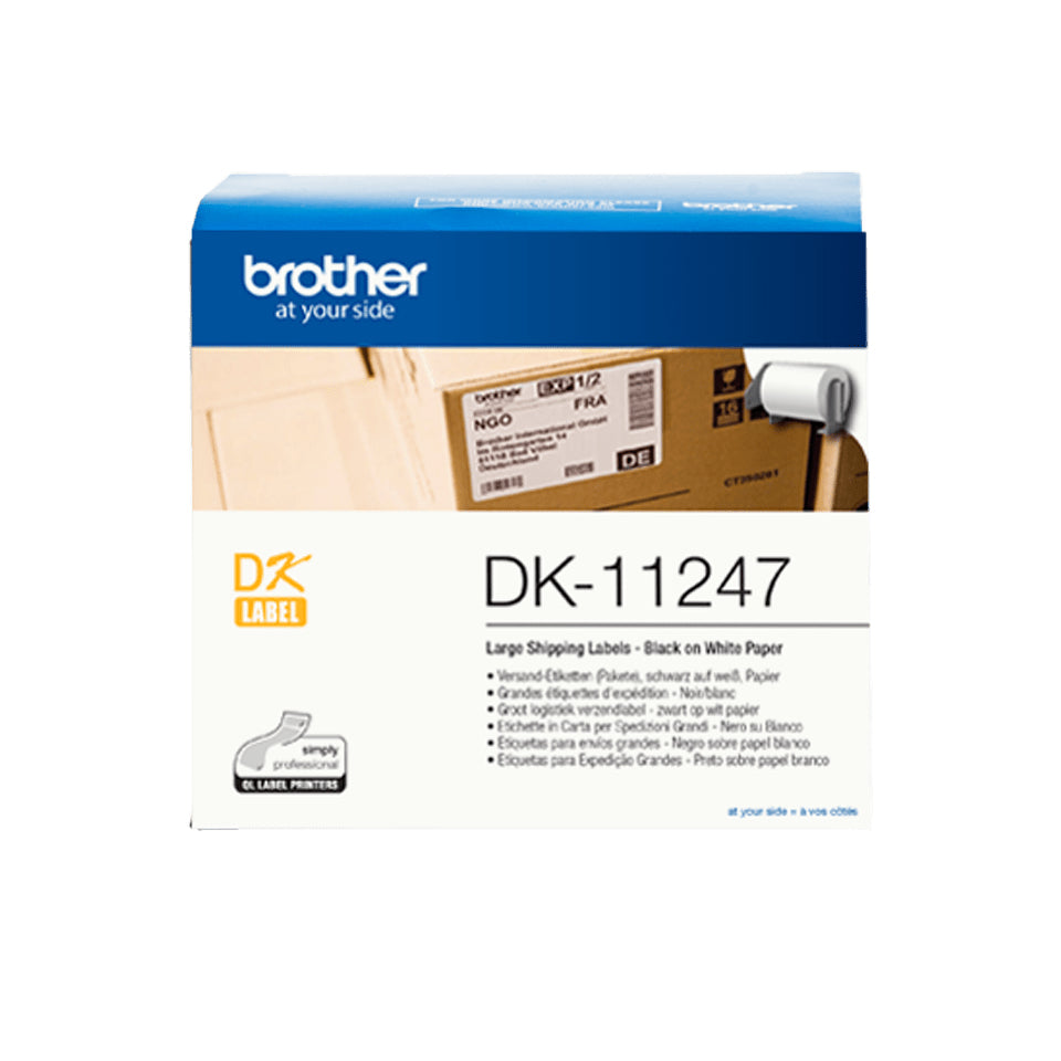 Brother DK-11247 – Etiketten (Rolle) 103 × 164 mm – Thermodirekt – 180 Etiketten/Rolle – für Brother QL-Serie