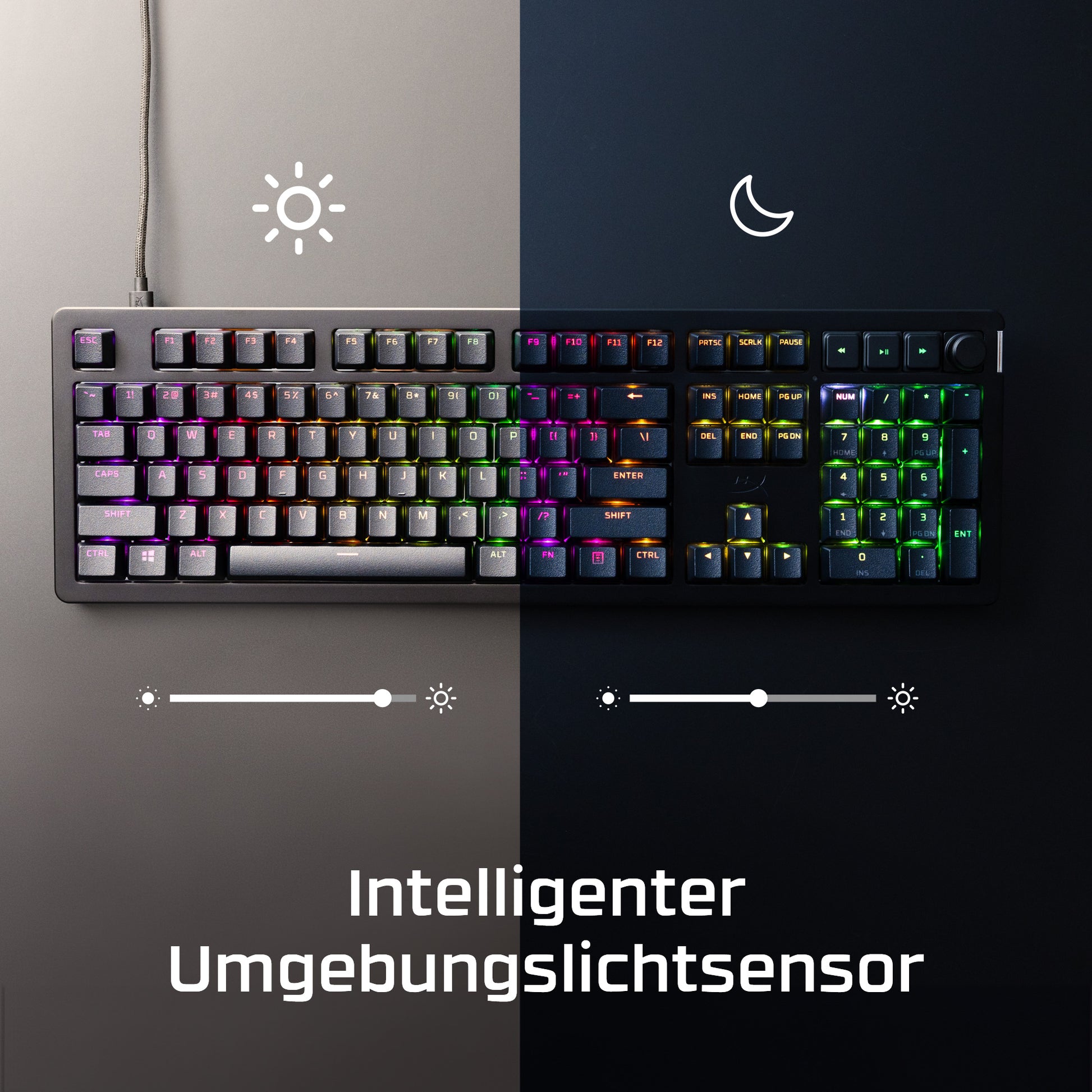 HyperX Alloy Rise – Gaming-Tastatur – mechanisch, USB, RGB – für PC, PlayStation & Xbox