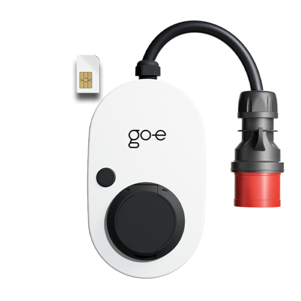go-e Gemini flex 2.0 Ladestation 22 kW – dreiphasig, Typ 2×1, Wandmontage, eSIM/WLAN/RFID, IP65