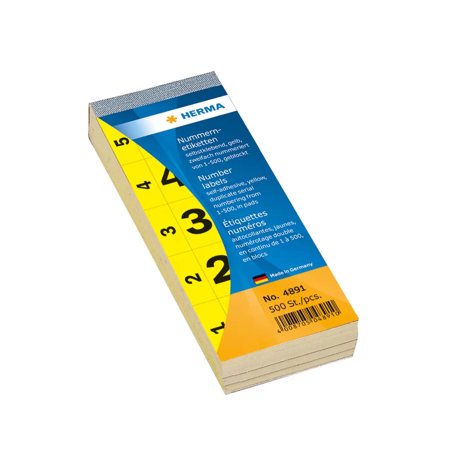 HERMA Haftetiketten – rechteckig 28 × 56 mm, permanent, gelb, A3, 100 Blatt (500 Stk.)