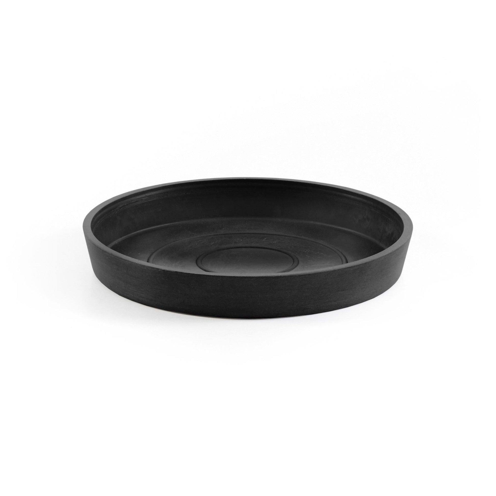 Ecopots Unterteller – Recycling-Kunststoff, Dunkelgrau – Ø 17,5 × 2,5 cm