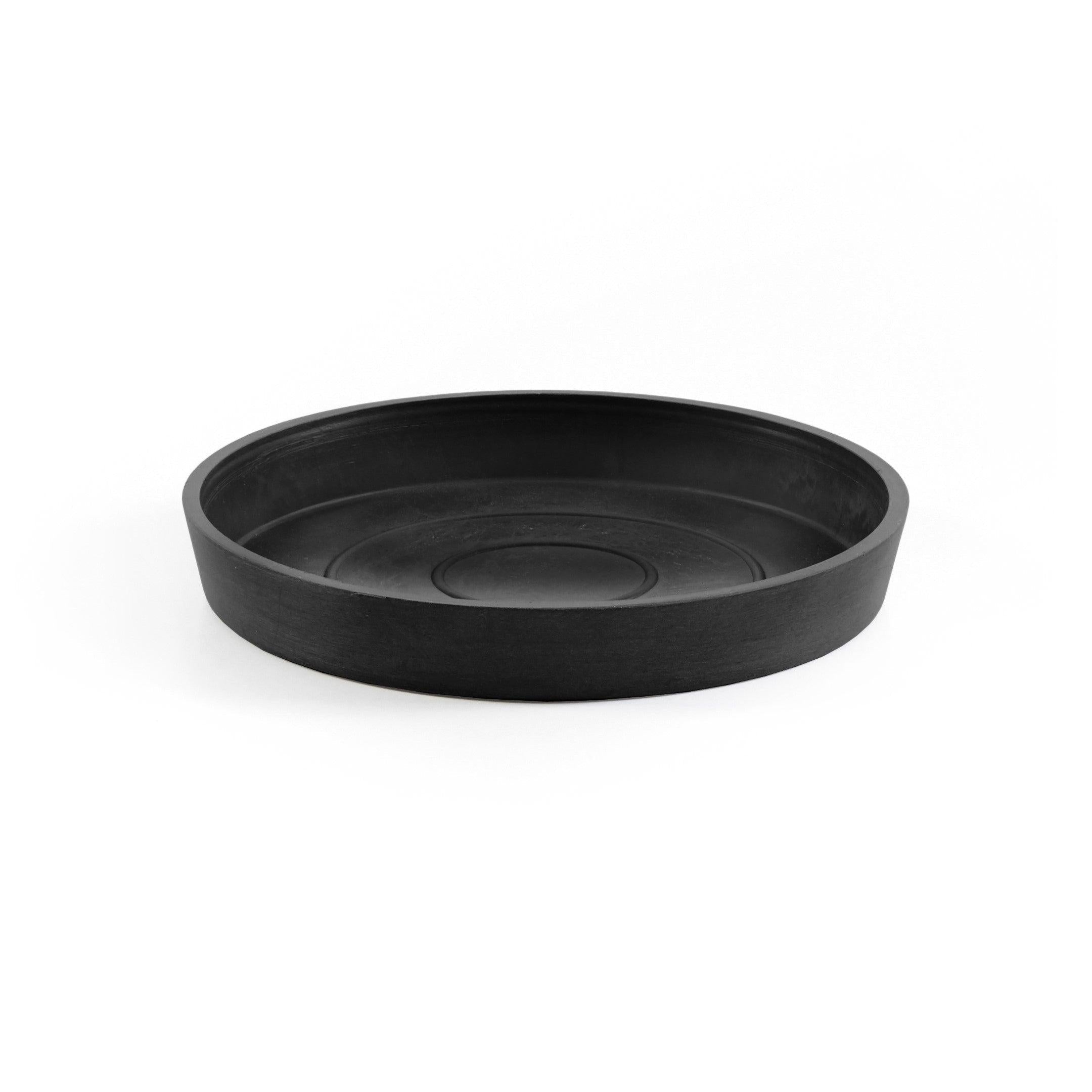 Ecopots Unterteller – Recycling-Kunststoff, Dunkelgrau – Ø 17,5 × 2,5 cm