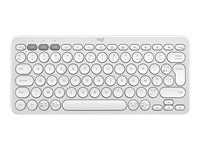 Logitech Pebble Keys 2 K380s – Tastatur, kabellos (Bluetooth), FR-Layout (FR), Weiss