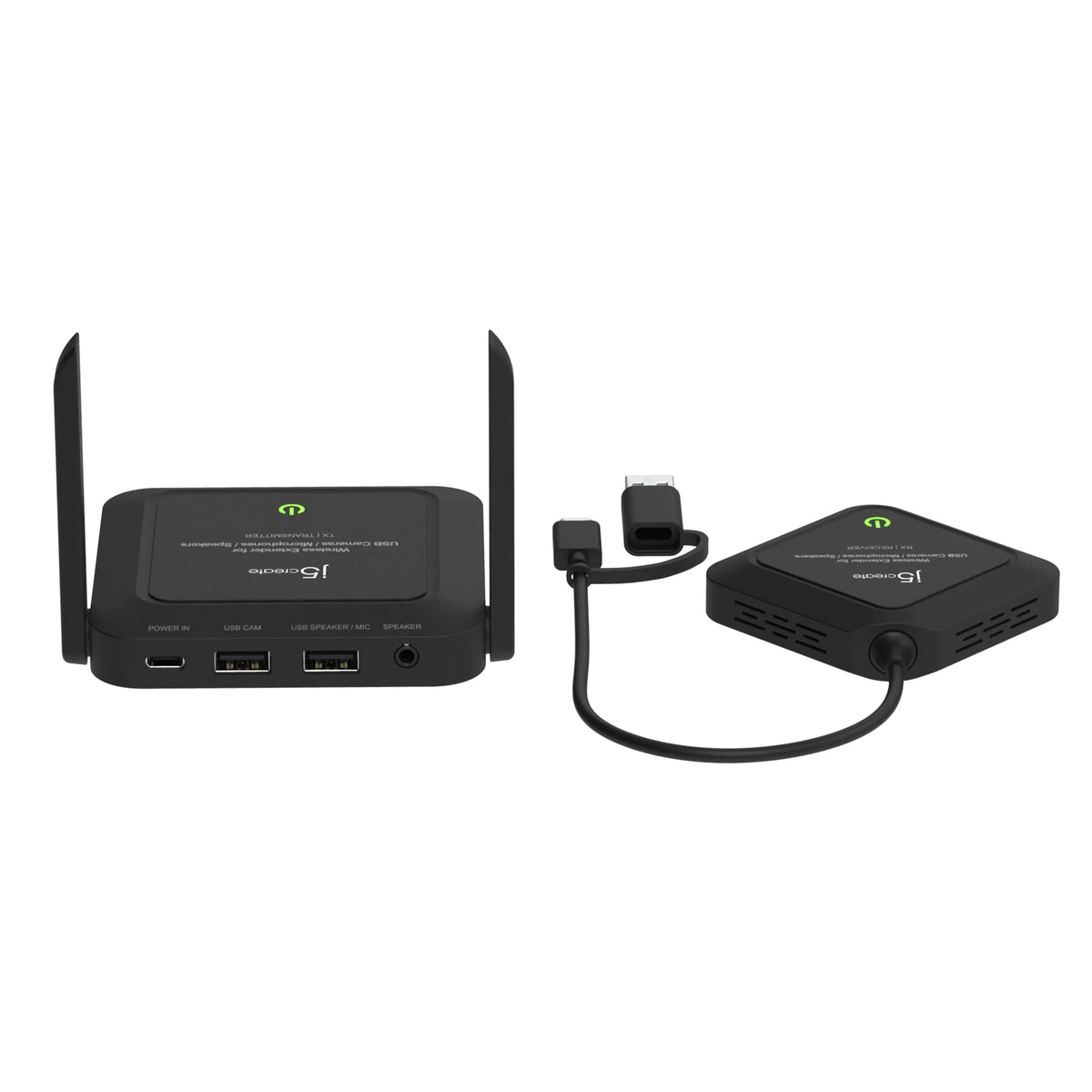 j5create JVW120-N – Drahtloser Extender – Verkabelt & Kabellos, USB-A/USB-C – für USB-C/USB-A-Ports