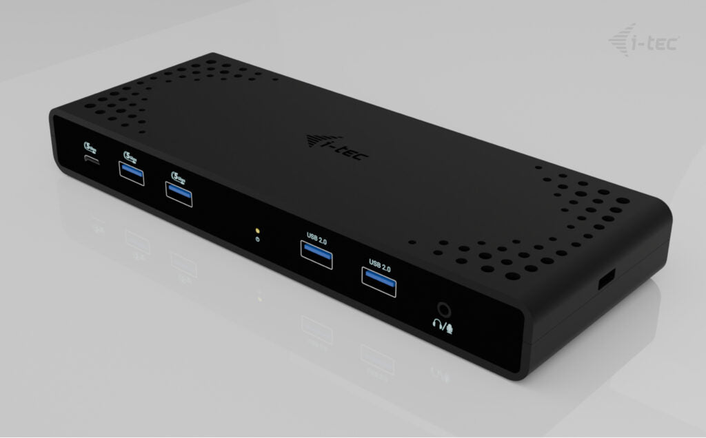 I-TEC Uni Dual 4K Dockingstation – USB-C, 2× DP, 2× HDMI, 4× USB-A, 85 W PD, GbE, für Windows/Mac