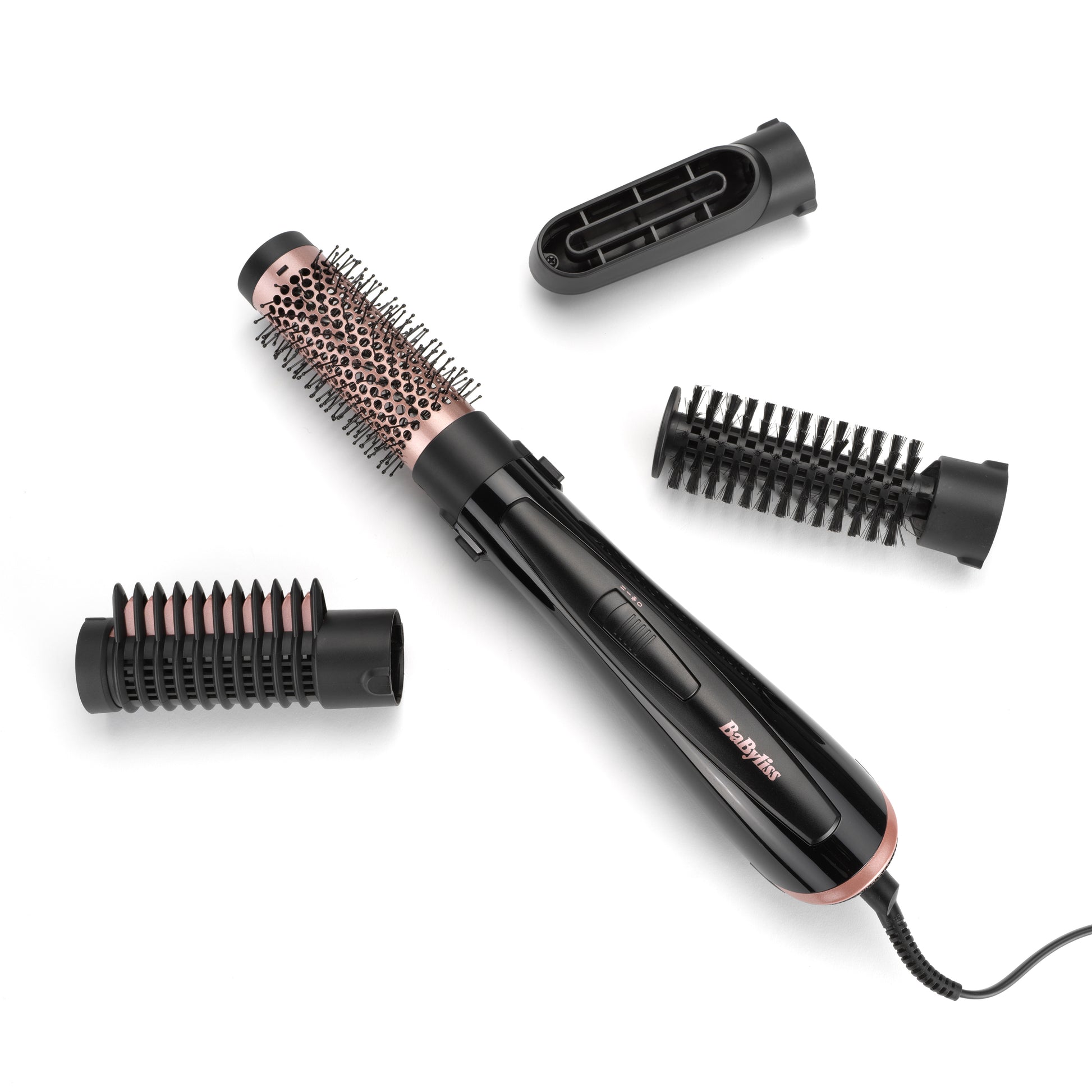 BaByliss Heissluftbürste – 2 Heizstufen, Ionenfunktion – für trockenes/nasses Haar – 1000 W – Schwarz