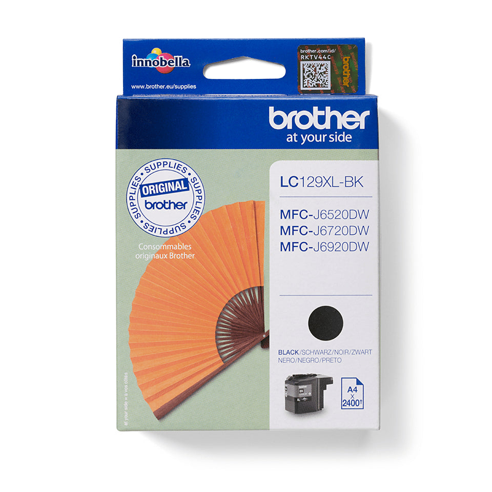 Brother Tintenpatrone LC129XL (LC129XLBK), Schwarz, XL, kompatibel – für BHM13